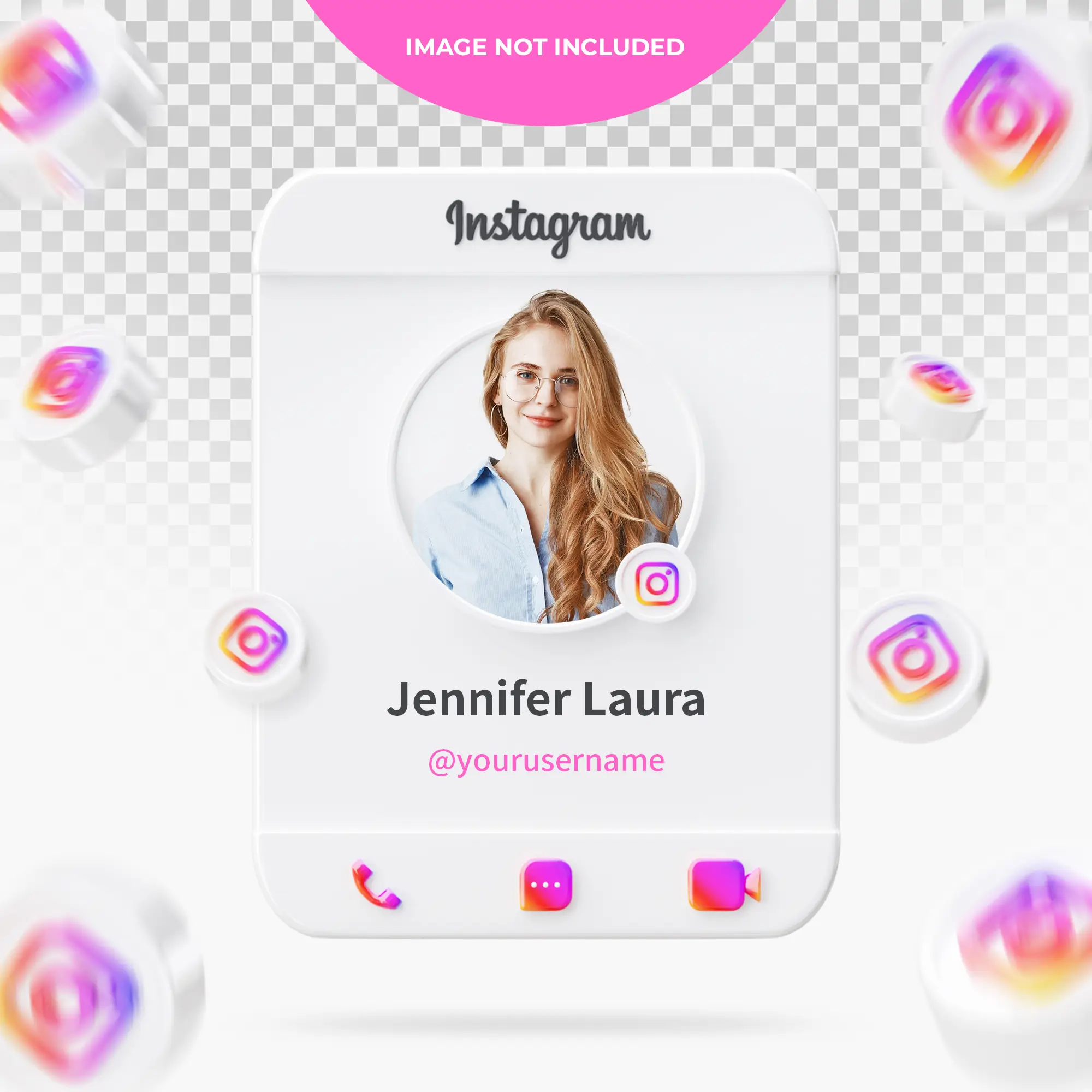 3D Rendering Instagram Profile Collections