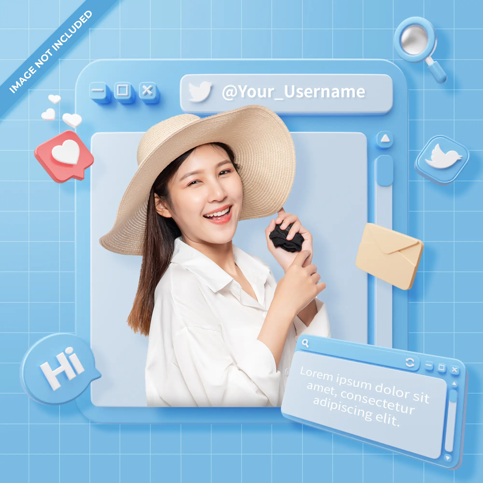 3D Rendering Twitter Profile