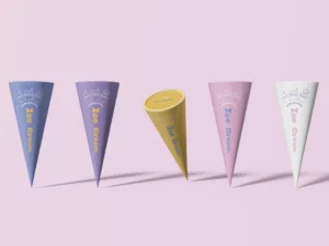 3d six levitating pospcicle ice cream mockup