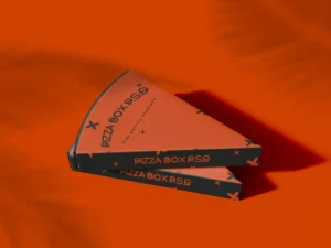 3d stacked pizza slice boxes mockups