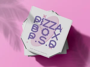3d takeaway pizza boxes mockup