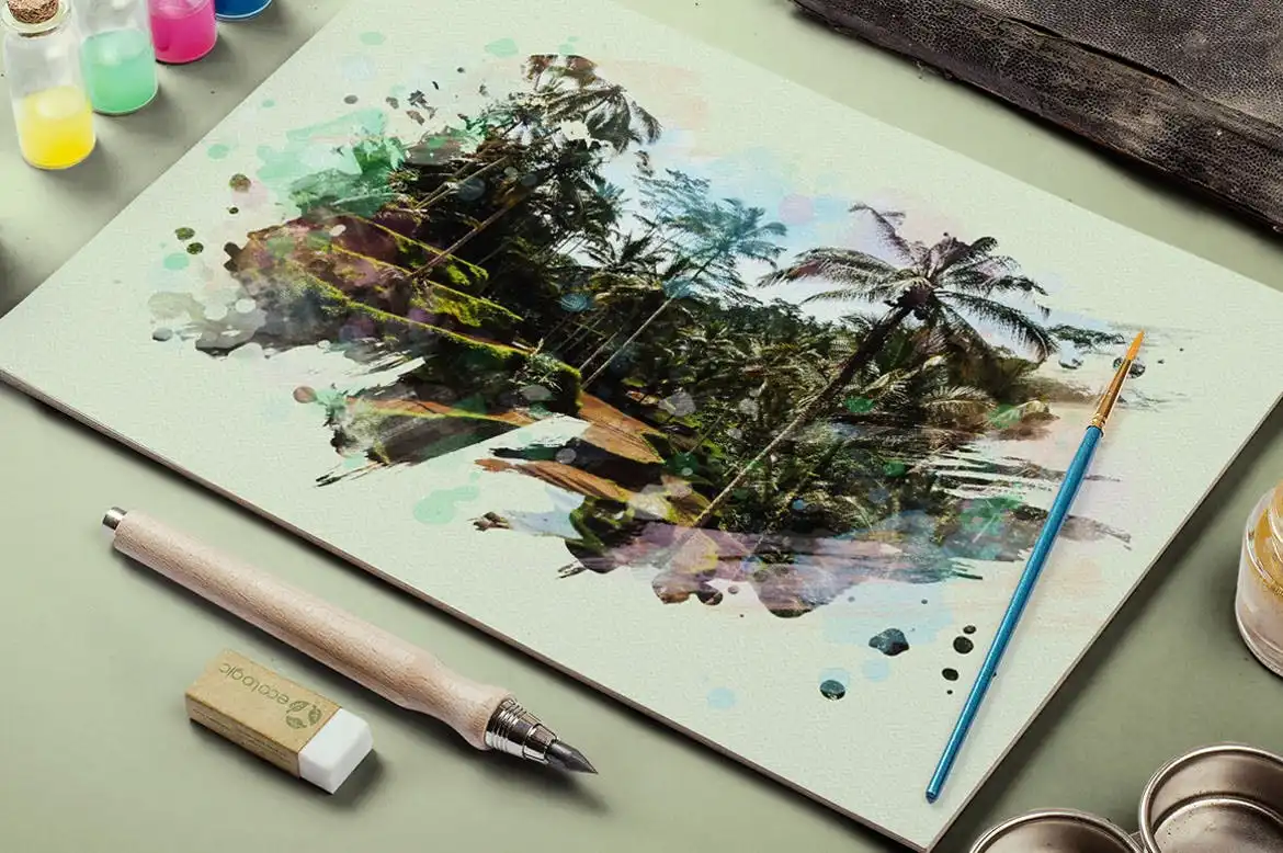 50 Watercolor Brushes