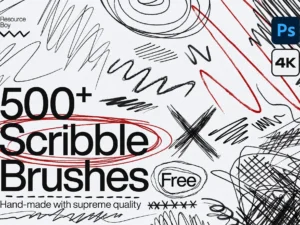 500 scribble photoshop brushes