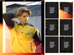 7 film frames for instagram post publication