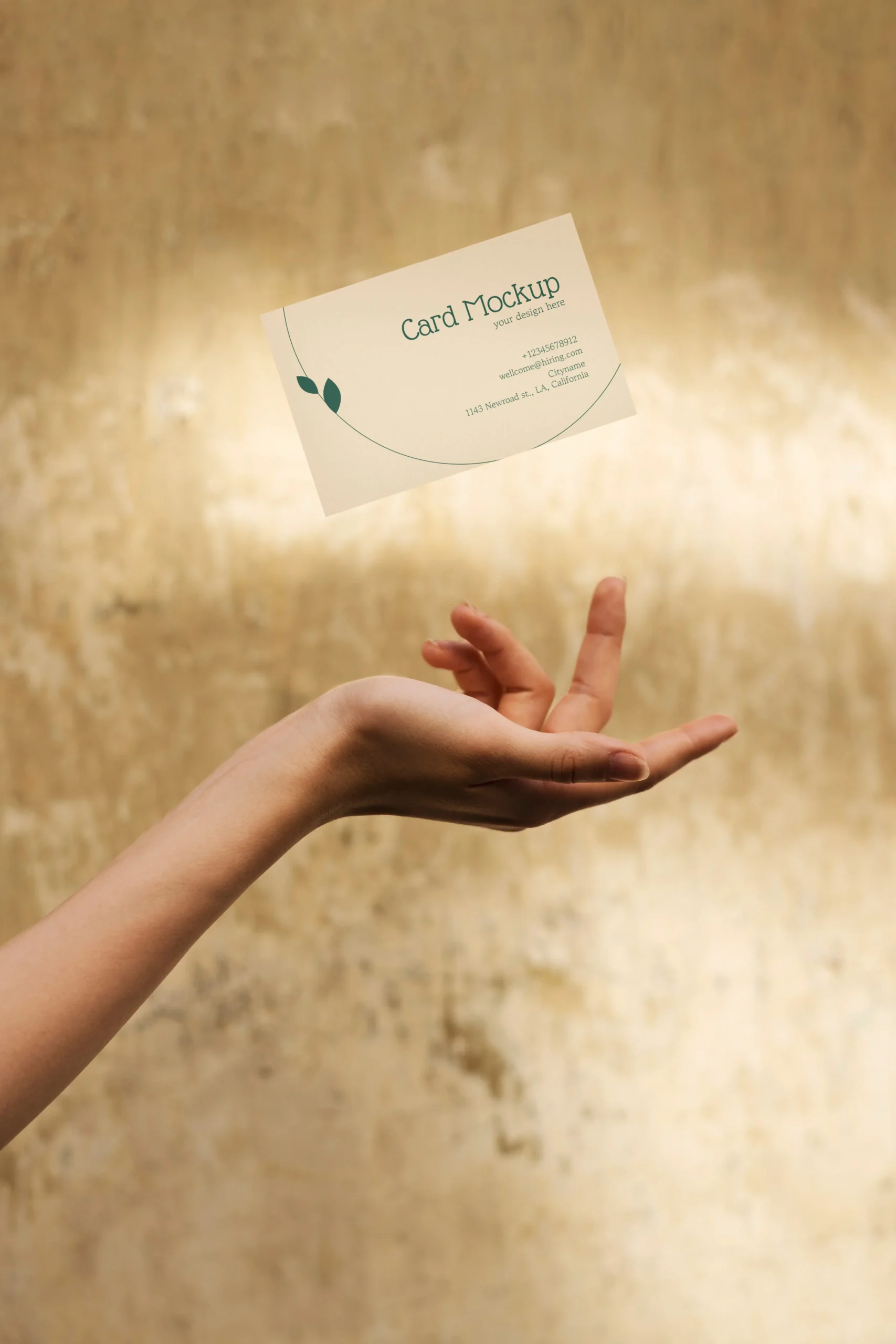 Business Card Floating Mockup Design