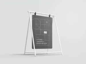 a frame sandwich board mockup