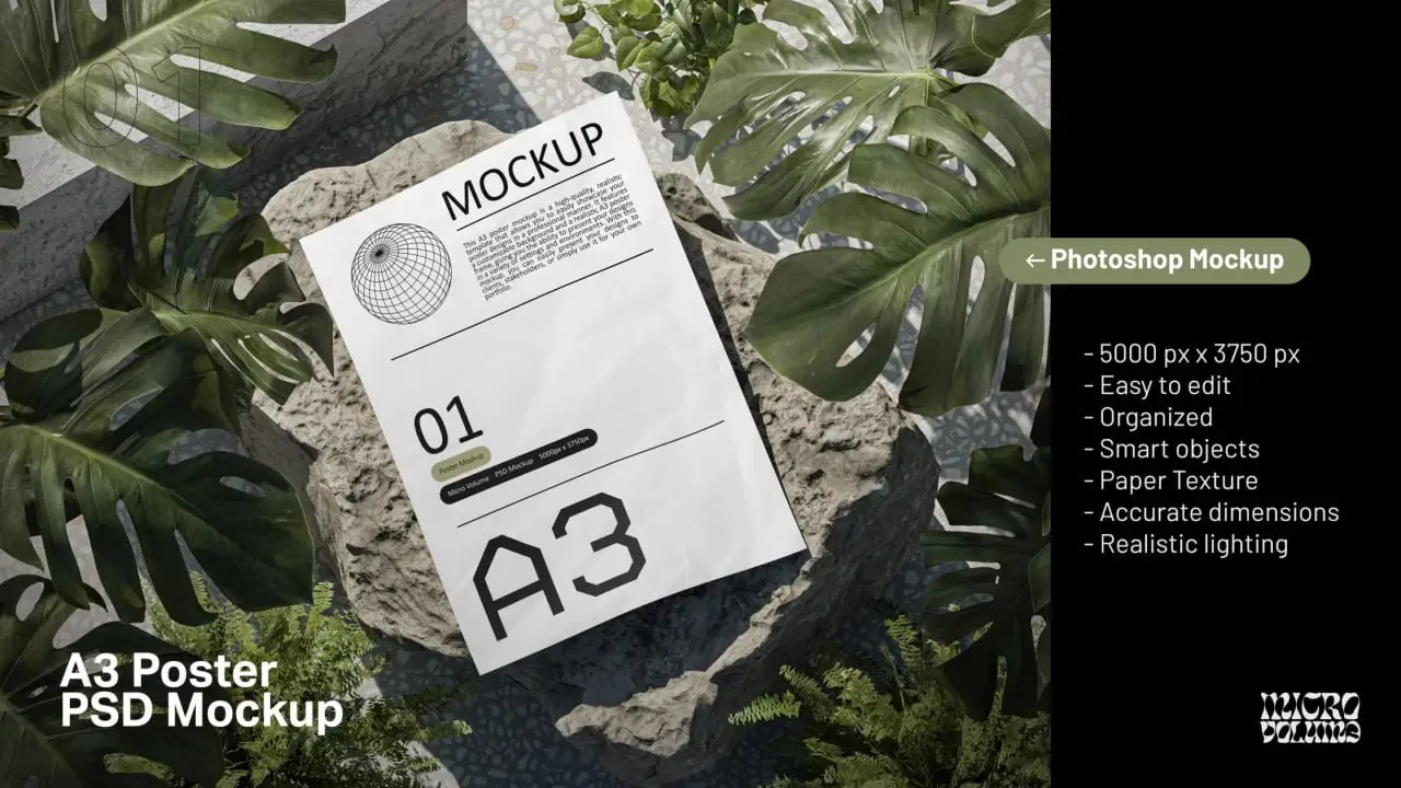A3 Poster 01 Psd Mockup