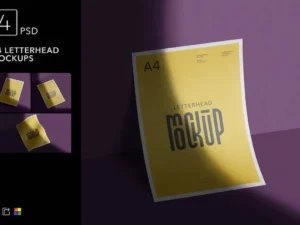 a4 letterhead mockups