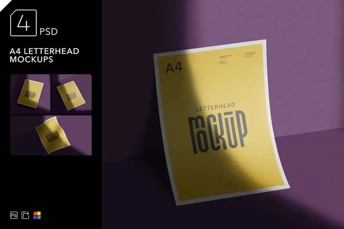 A4 Letterhead Mockups
