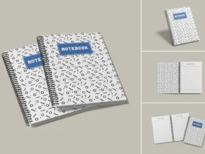 a5 spiral notebook mockup