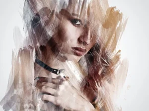 abstract smear photoshop action