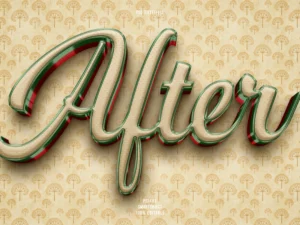 after 3d editable text effect