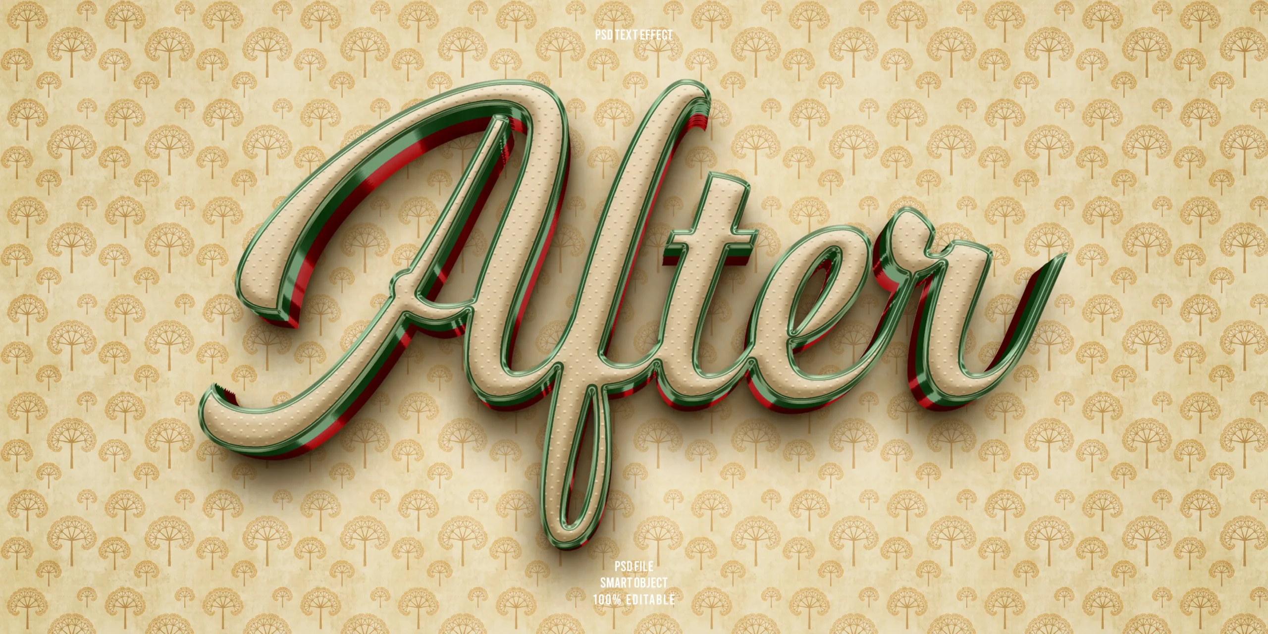 After 3D Editable Text Effect