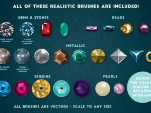 all that glitters vector brushes 2