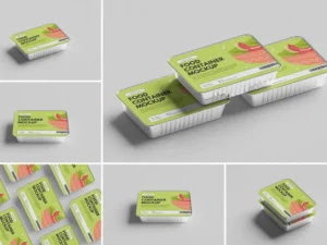 aluminum food container mockup