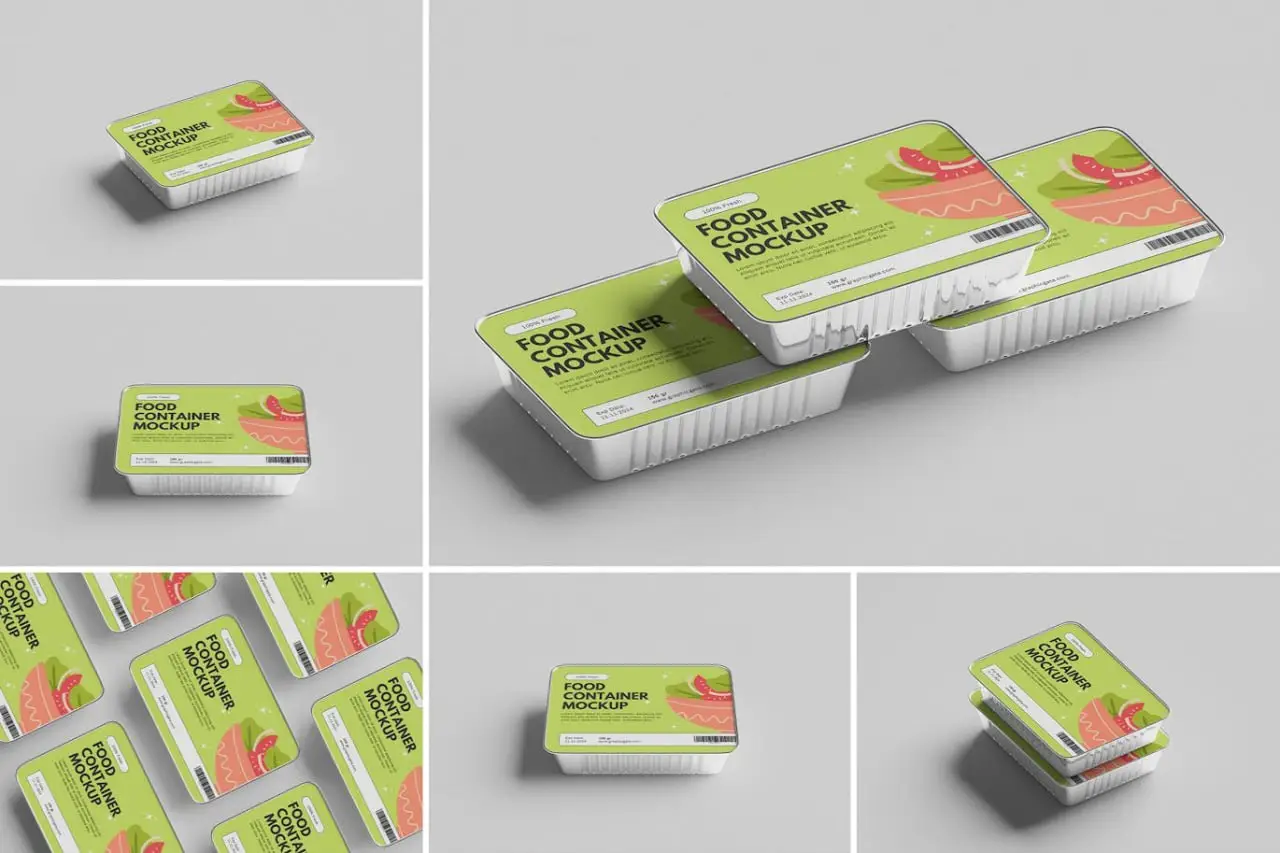 Aluminum Food Container Mockup