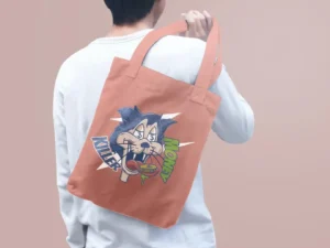 animal tote bag design mockup mens apparel