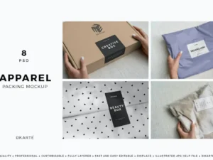 apparel packaging branding mockups