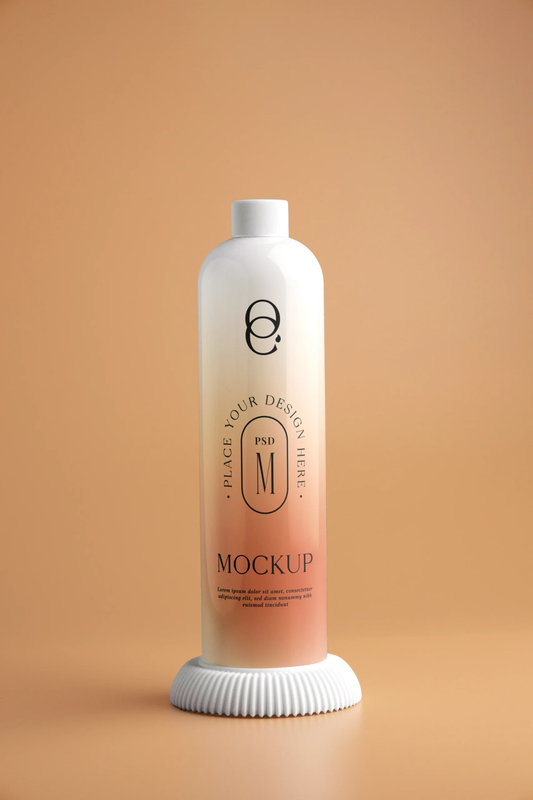 apricot color cosmetic products mockups 10