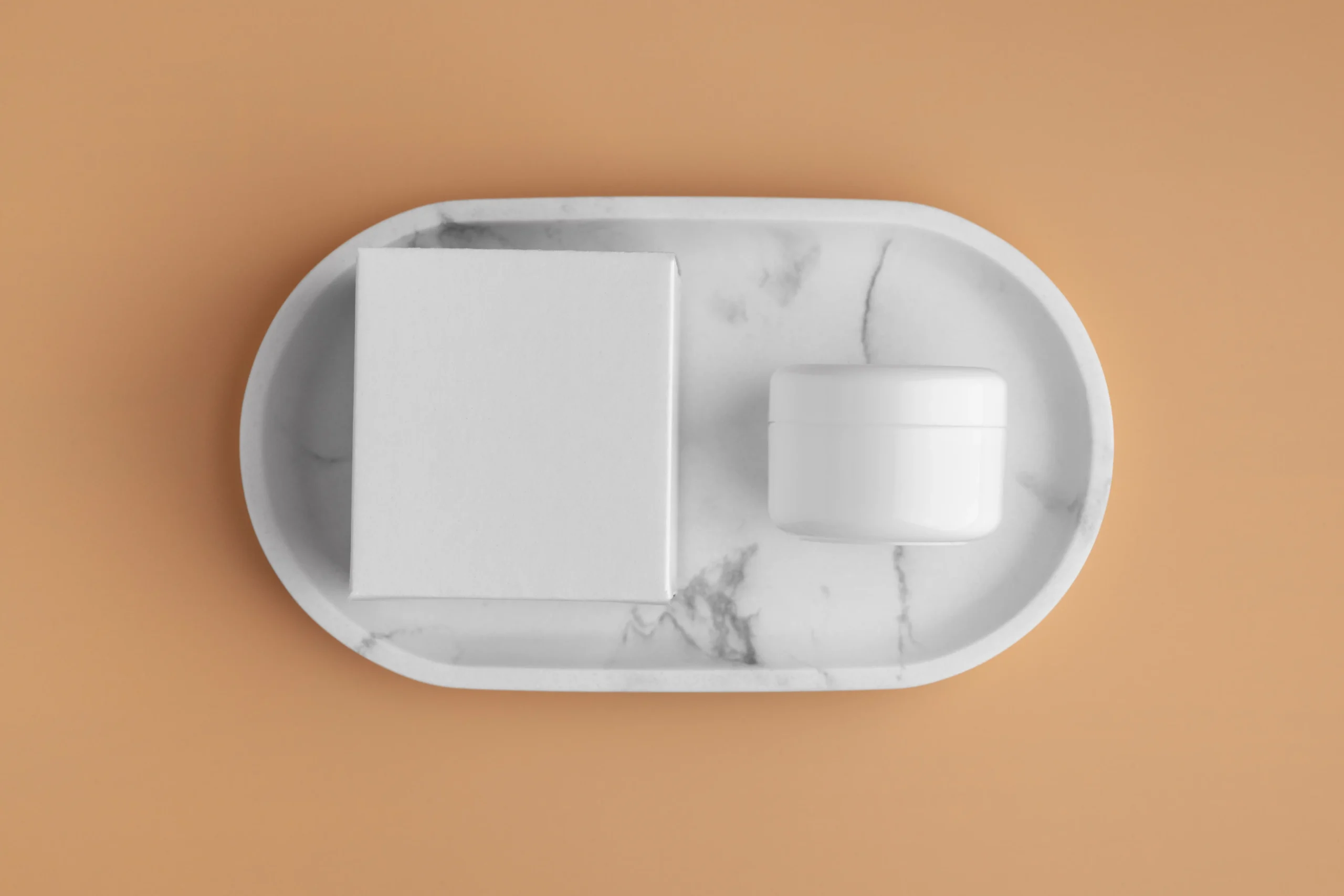 apricot color cosmetic products mockups 4