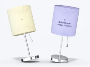 baby room lamps mockup