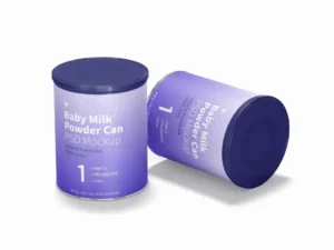 baby milk powder can mockup