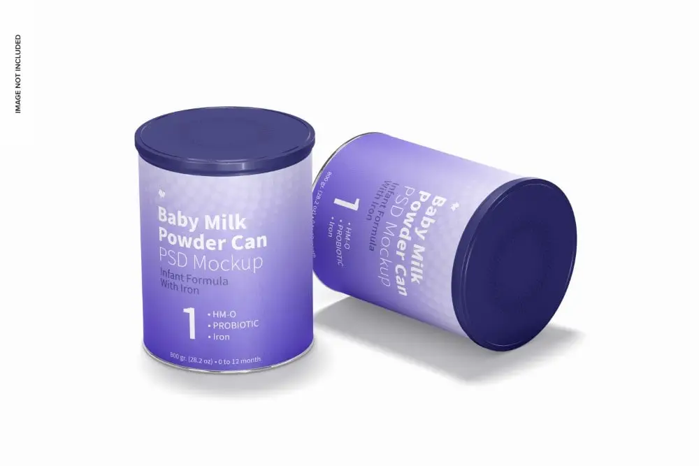 Baby Milk Powder Can Mockup