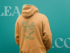 back view hoodie jacket mockup