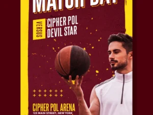 basketball sport event instagram story template