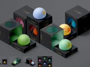 bath bomb mockup set