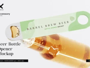 beer bottle opener mockup