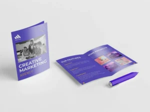 bi fold brochure mockup