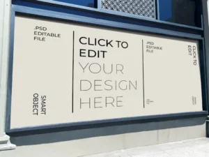 big billboard sidewalk mockup