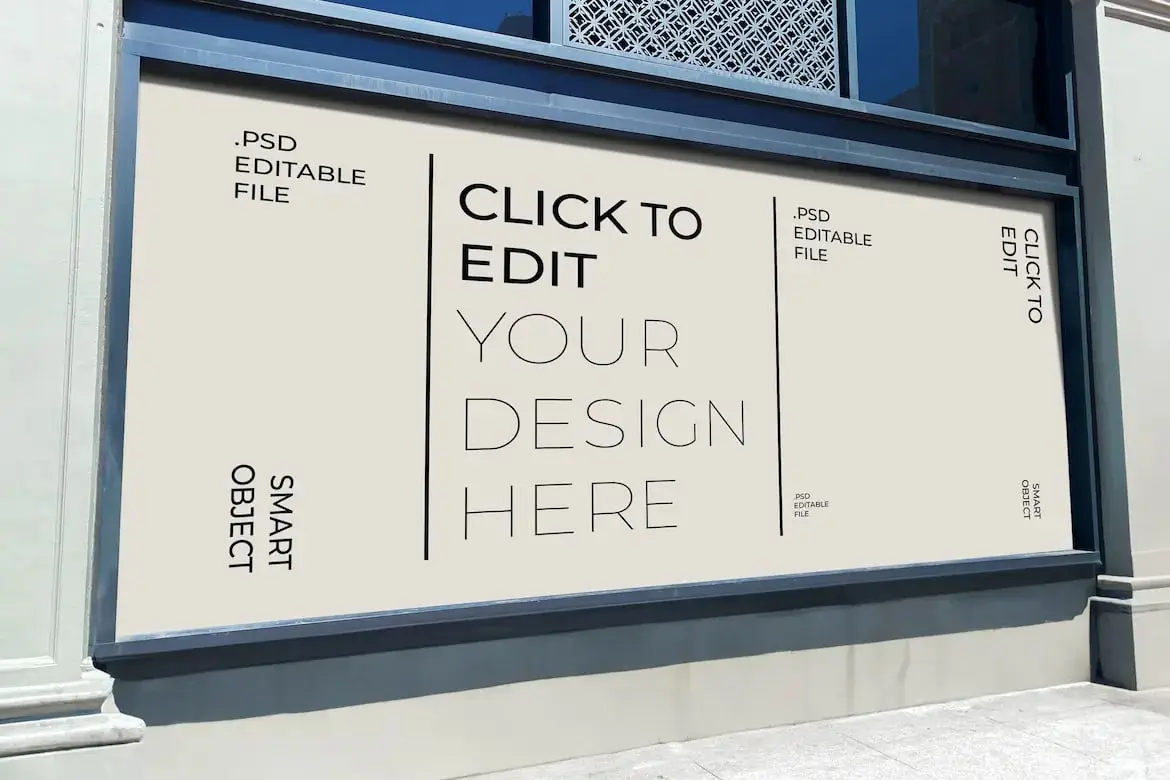 Big Billboard Sidewalk Mockup
