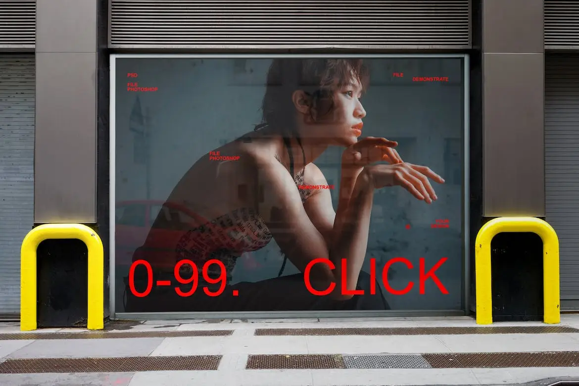 Big Window Banner Mockup