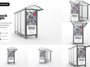 billboard bus shelter mockup