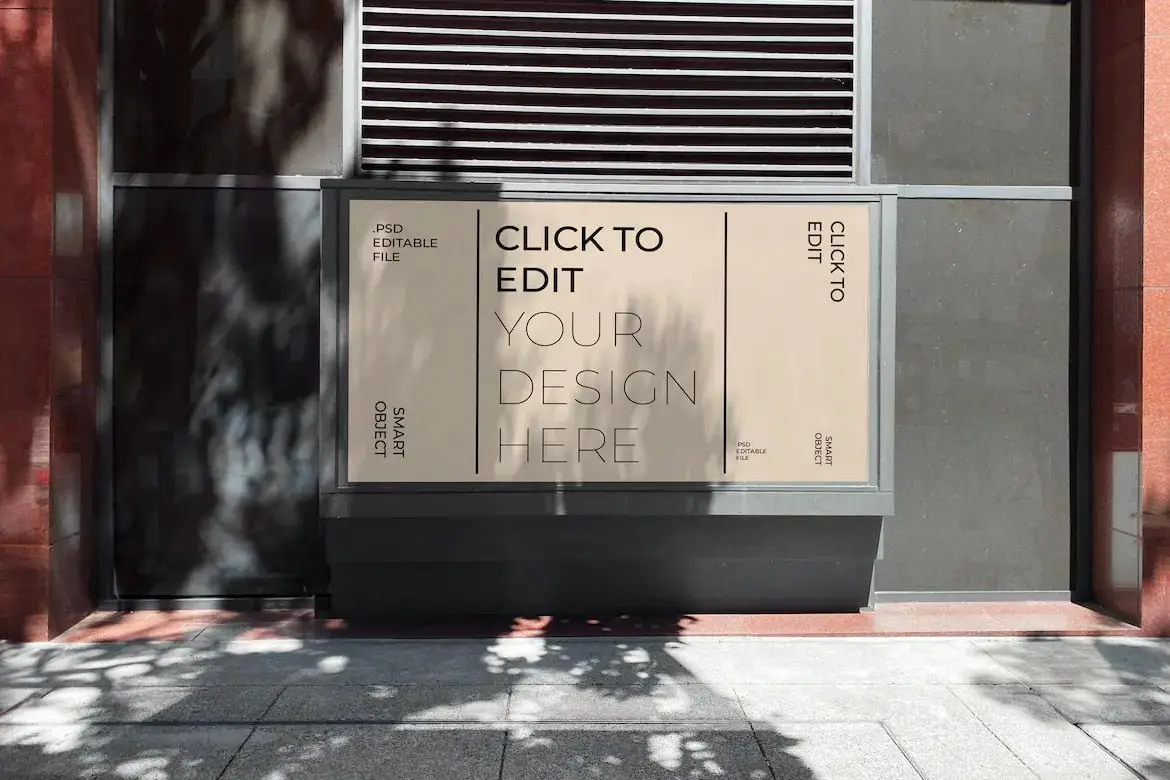 Billboard Sidewalk Mockup