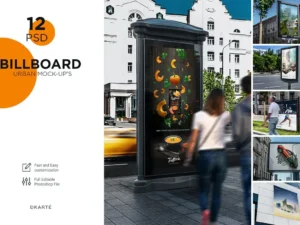 billboards urban mock up