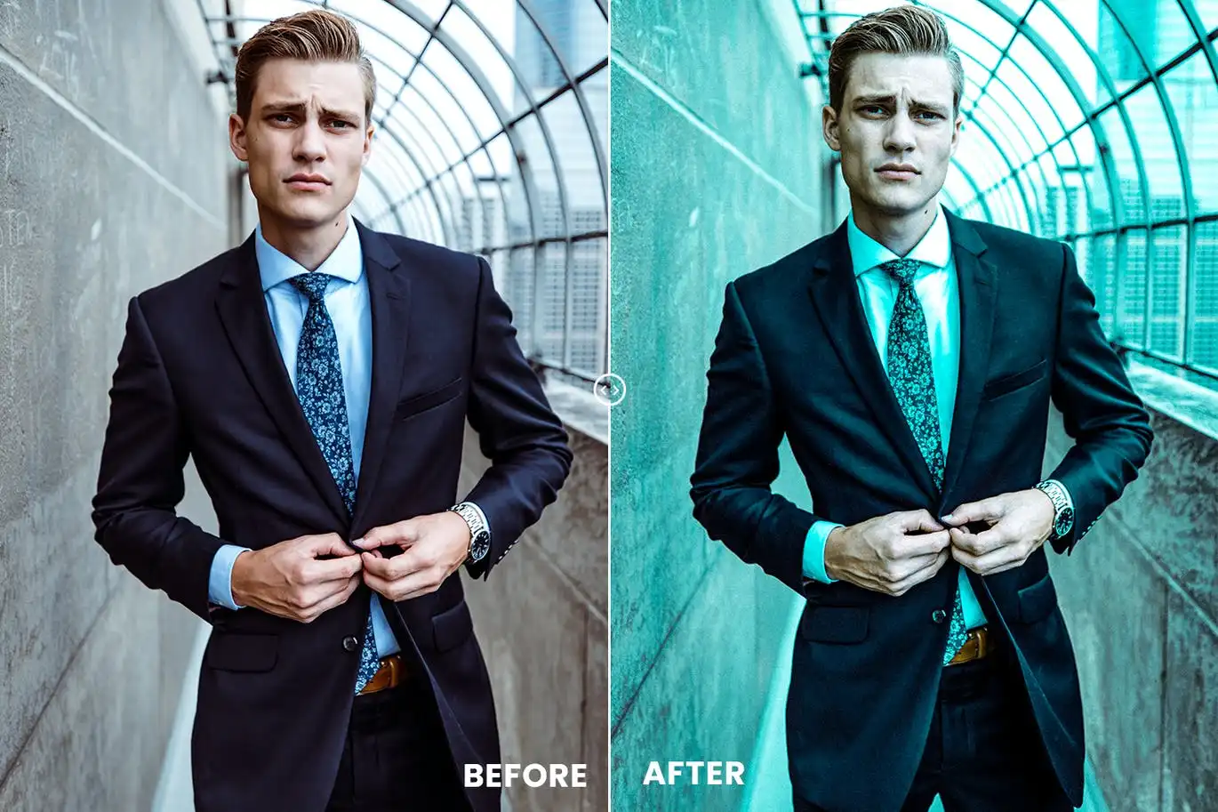 Black Portrait Action & Lightrom Presets