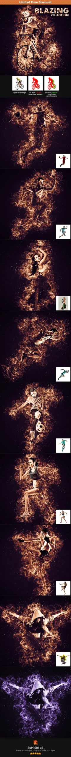 Blazing Photoshop Action