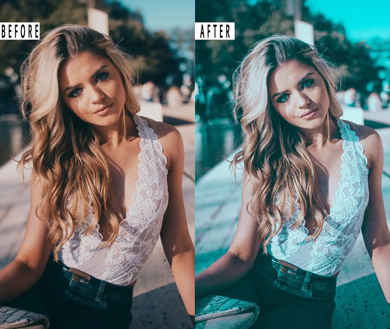 Blue Portrait Photoshop Action & Lightrom Presets 5 blue portrait photoshop action lightrom presets 3