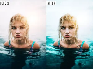 blue portrait photoshop action lightrom presets