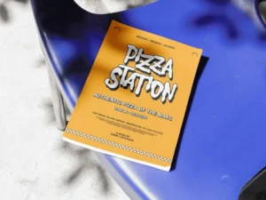 book cover on a chair mockup