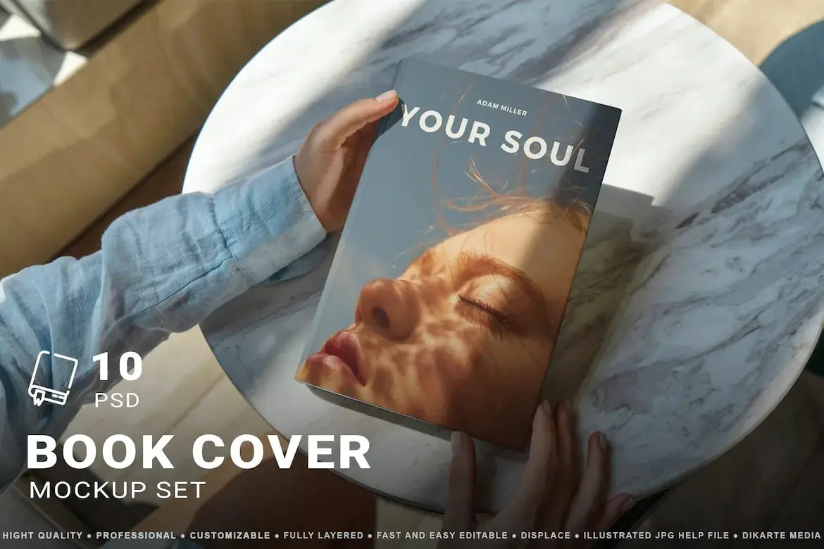 Book Hardcover Mockups Vol