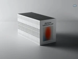 book mockup stack