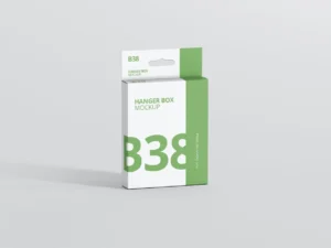 box mockup flat medium rectangle with hanger