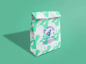 bread paper bag packaging mockup