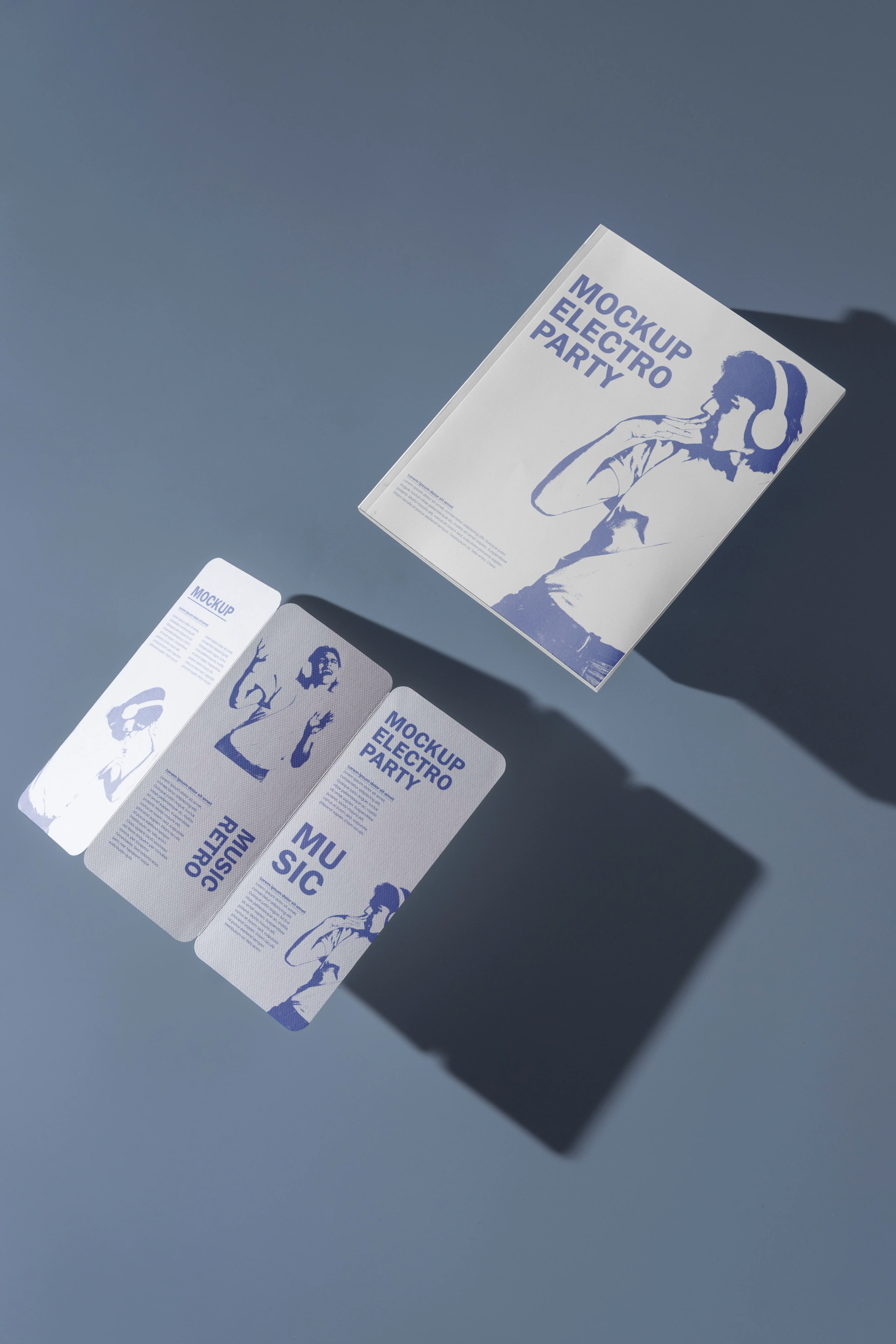 Brochure And Magazine Mock-Up Design With Shadows 1