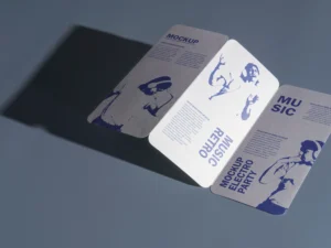 brochure and magazine mock up design with shadows 4