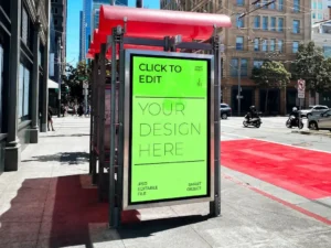 bus station display mockup